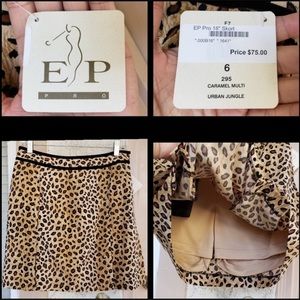 EP Pro New Golf Skirt Leopard Print Size 6